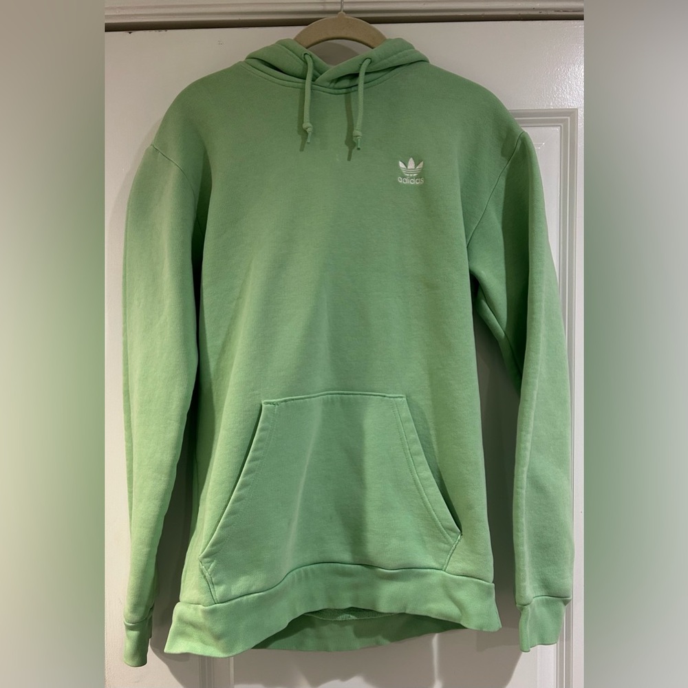 Adidas Men's Mint Green Hoodie Pullover Long Sleeve Sweatshirt Size Small